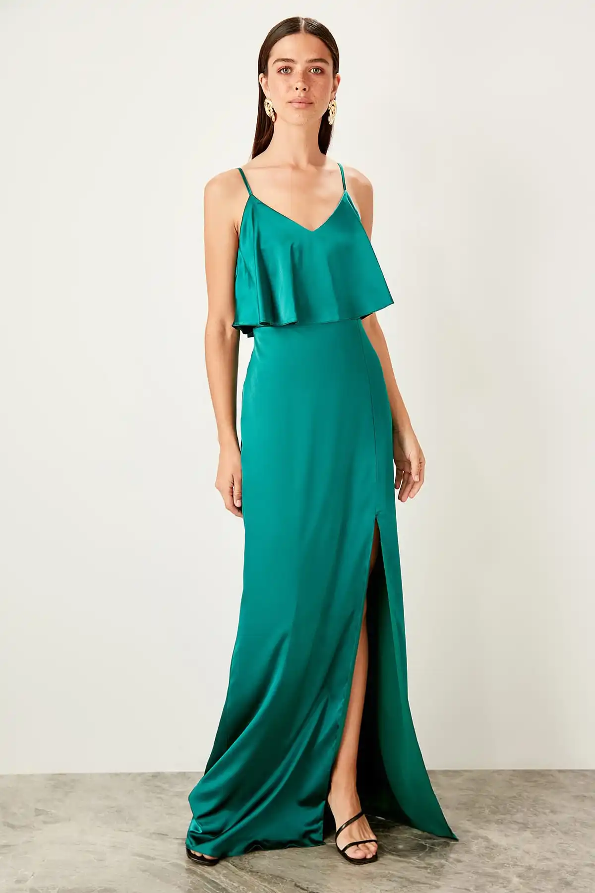 Trendyol разрезы вечернее платье TPRSS19FZ0366 | Свадьбы и торжества