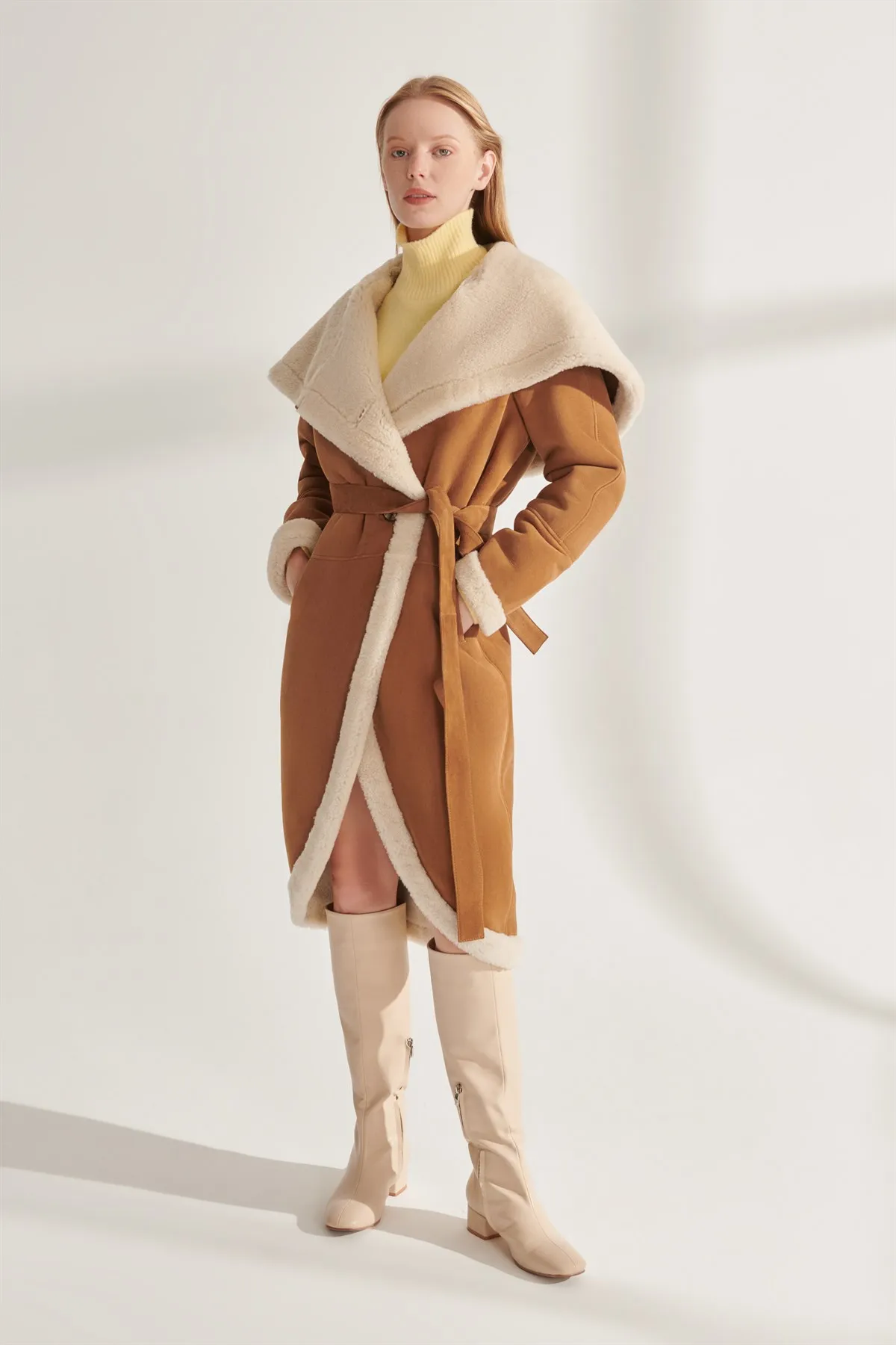 Genuine Fur Coats Women Brown Leather Jackets Sheepskin Handmade From Turkey Winter Warm Natural Wool Parkas New Year Fashion