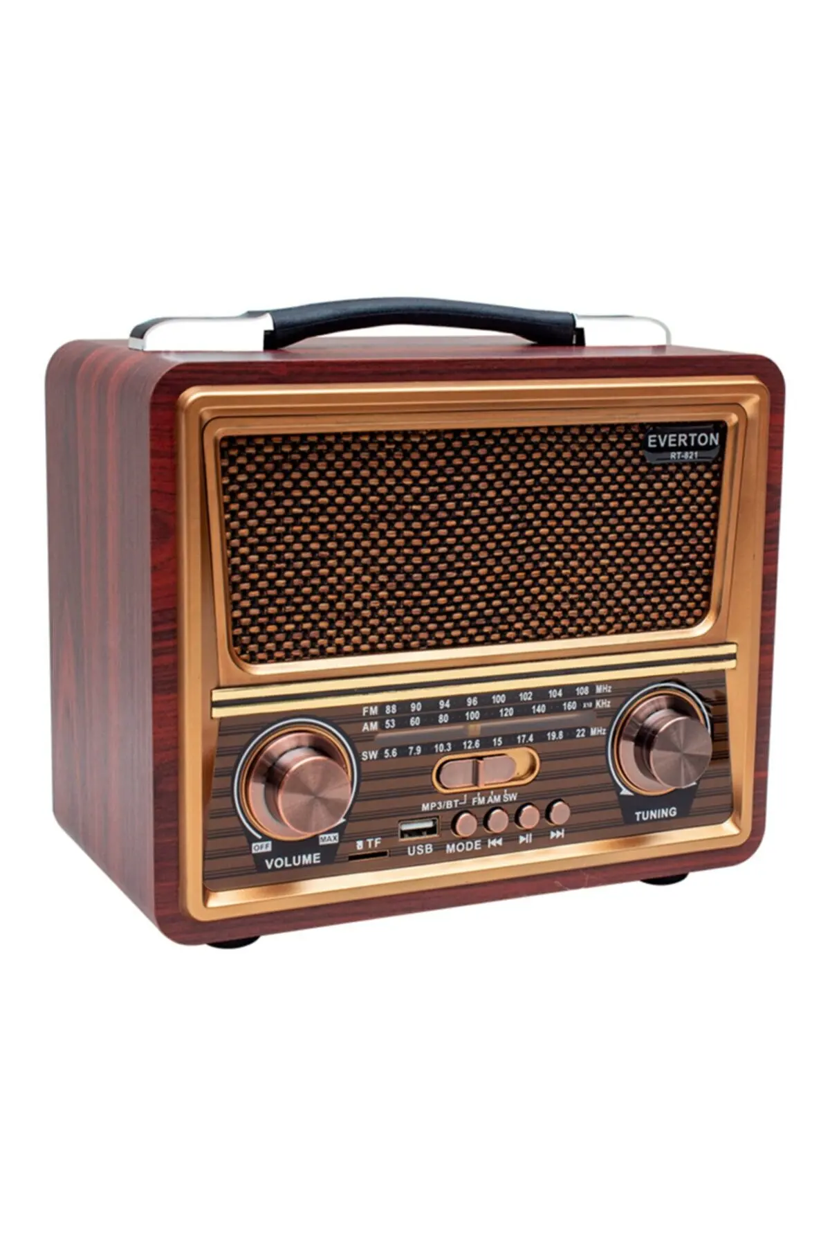 

Everton RT-821 Ностальгический с радио Bluetooth SD/USB/FM перезаряжаемое радио