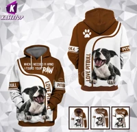 new dog lover pit bull 3d printed autumn men hoodies unisex pullovers zip hoodie casual sweatshirt tracksuit cosplay long sleeve