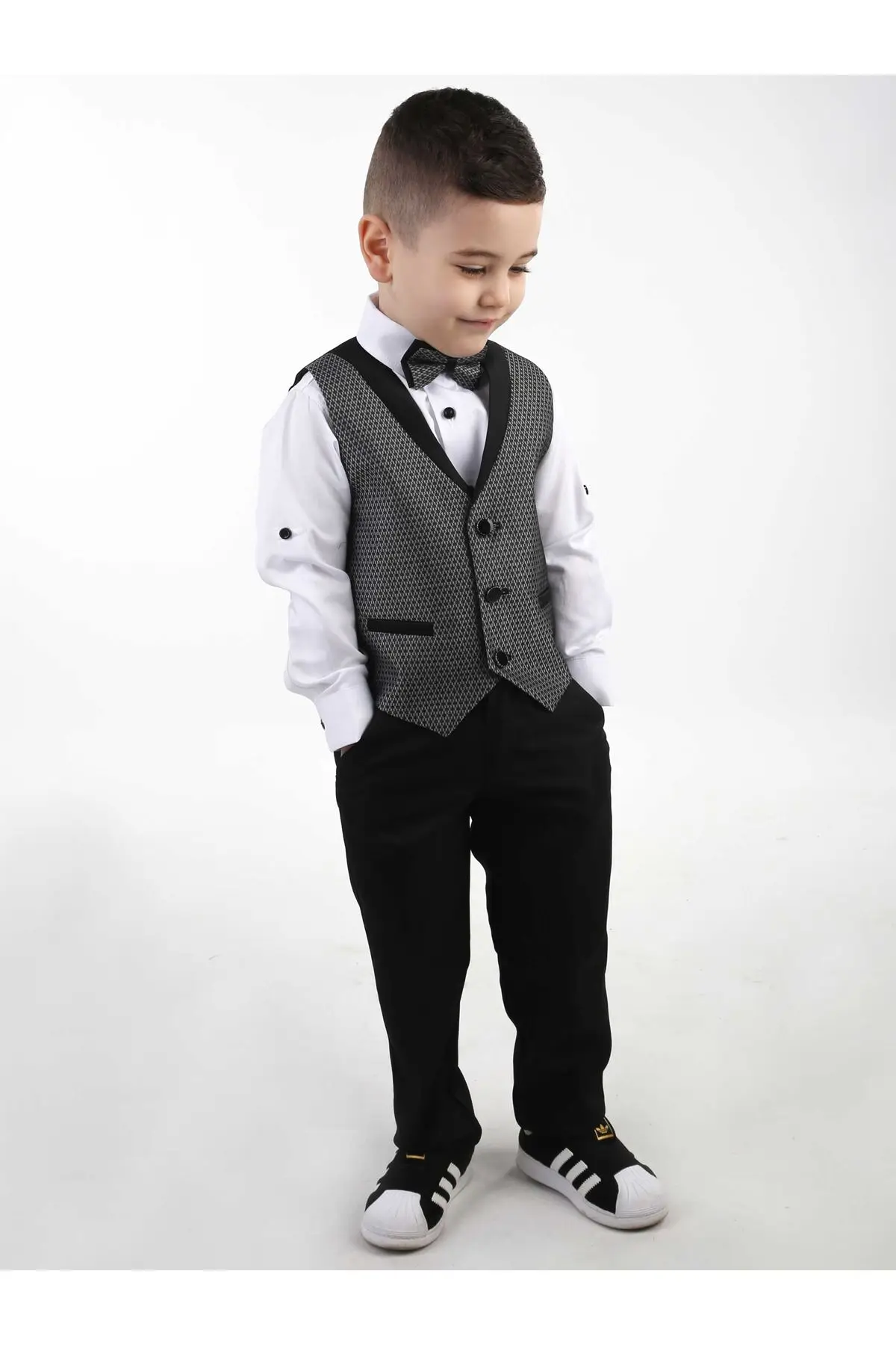 Комплекты одежды для мальчиков джентльменский галстук-бабочка + рубашка брюки