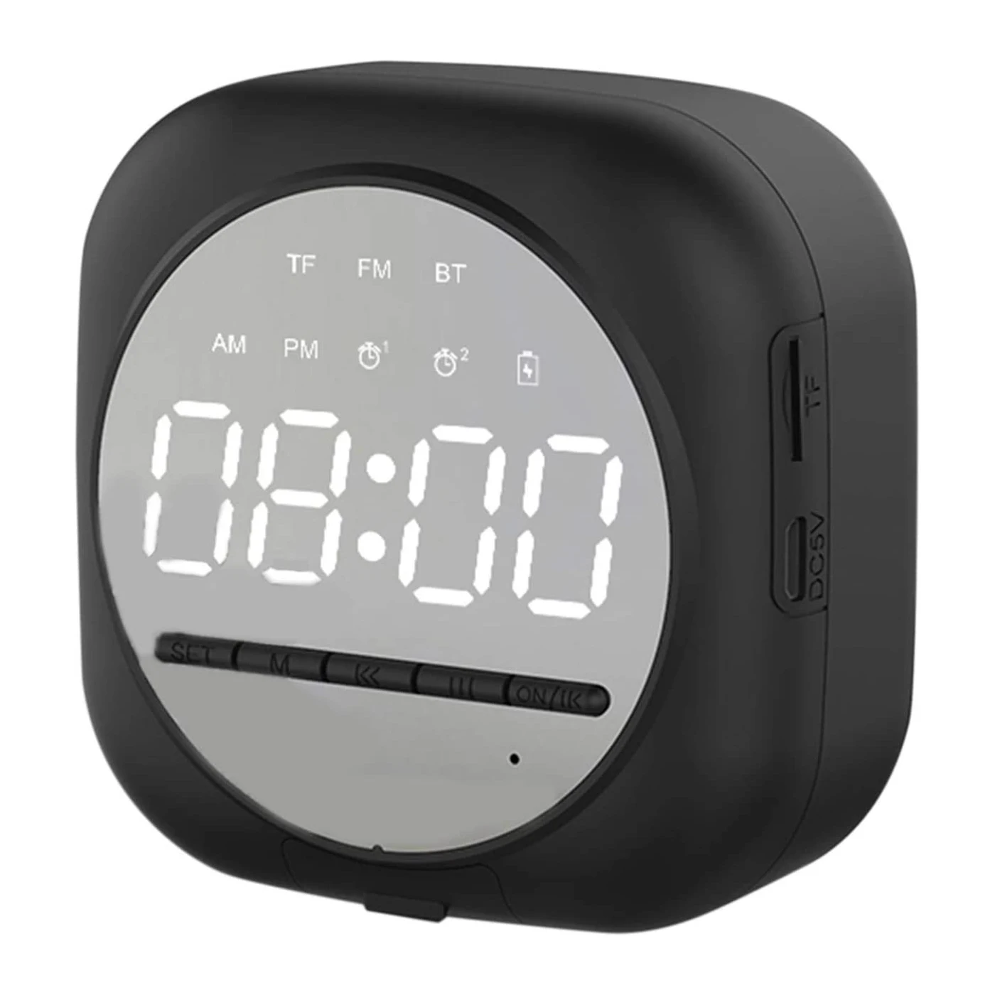 Умный Bluetooth динамик будильник прикроватное зеркало с подсветкой цифровой часы