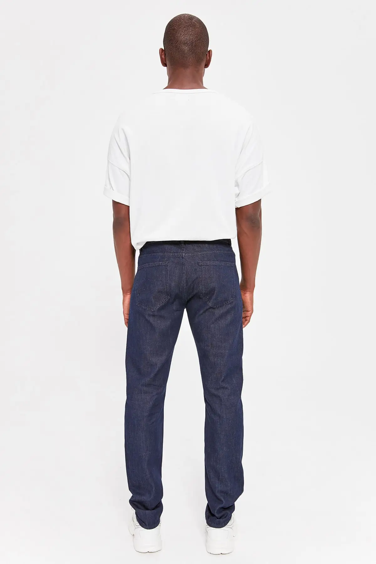 Trendyol темно-синие мужские джинсы Harrow destorroylu Slim Fit TMNAW20JE0081 | Мужская одежда