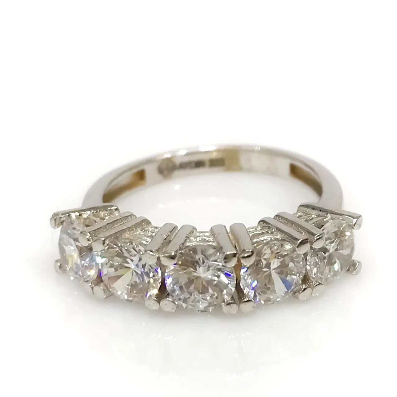 Принцесса Корона 5 мм Высокое качество белое золото Dibs кольцо|Кольца| |