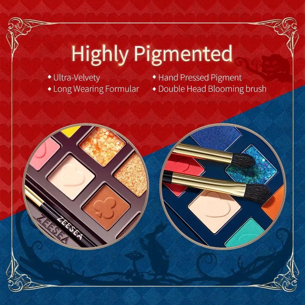 ZEESEA Eyeshadow Palette 12 Colors - British Museum Alice in Wonderland Series Matte and Glitter Eye Shadow image 2