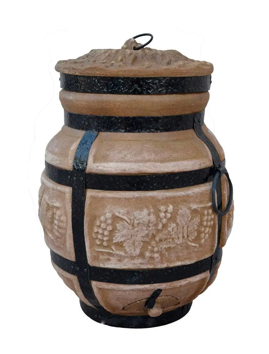 Тандыр Змей Горыныч большой традиционный угольный керамика 48х48х73 с шампурами |