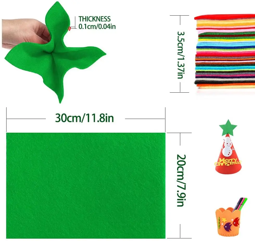 

45pcs/set Felt Fabric Assorted Color Felt Fabric Sheets for DIY Crafts Patchwork Sewing 20*30cm Home Sewing Wedding Decoration