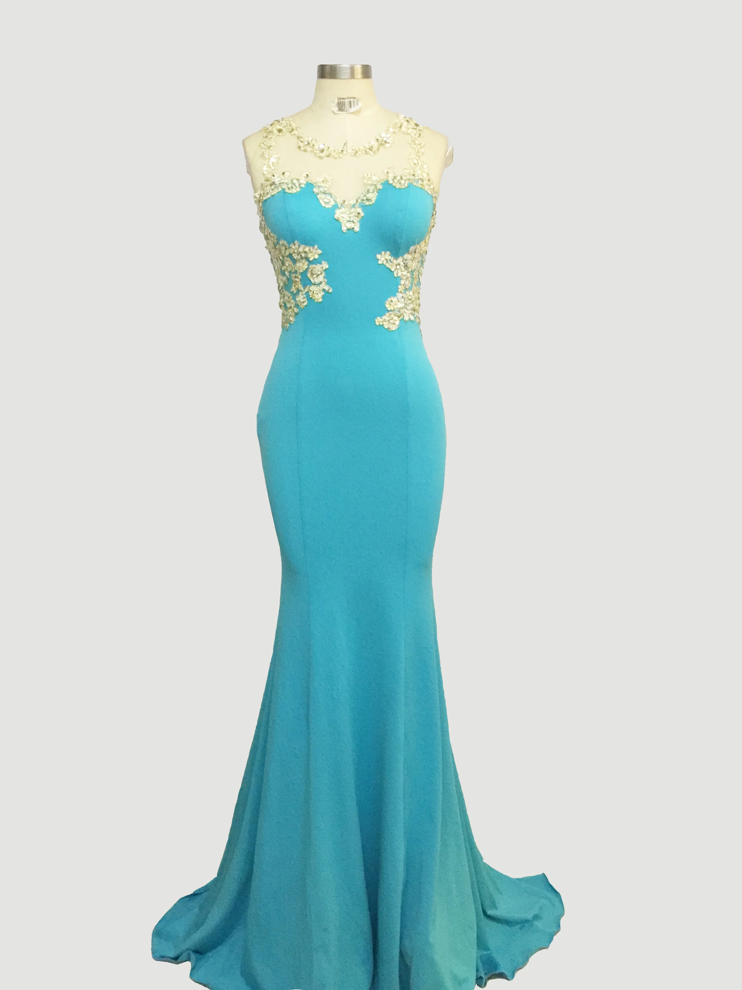 Sheath/column Strapless Sweep/Brush train Chiffon Evening Dress with Beadings |