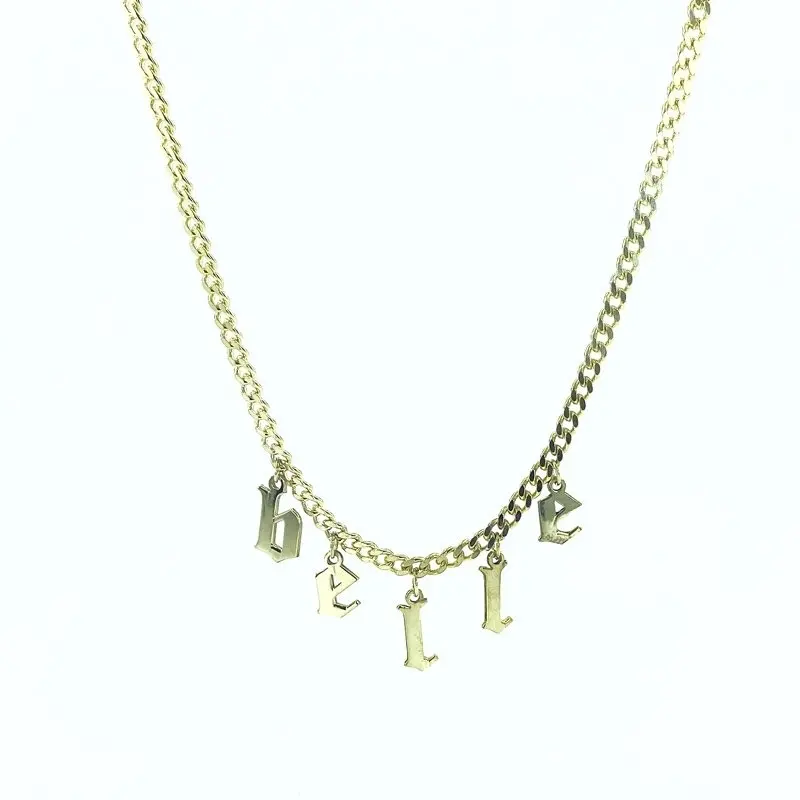 Thick 314cc Chain Gold Plated Is Letter Silver Necklace | Украшения и аксессуары