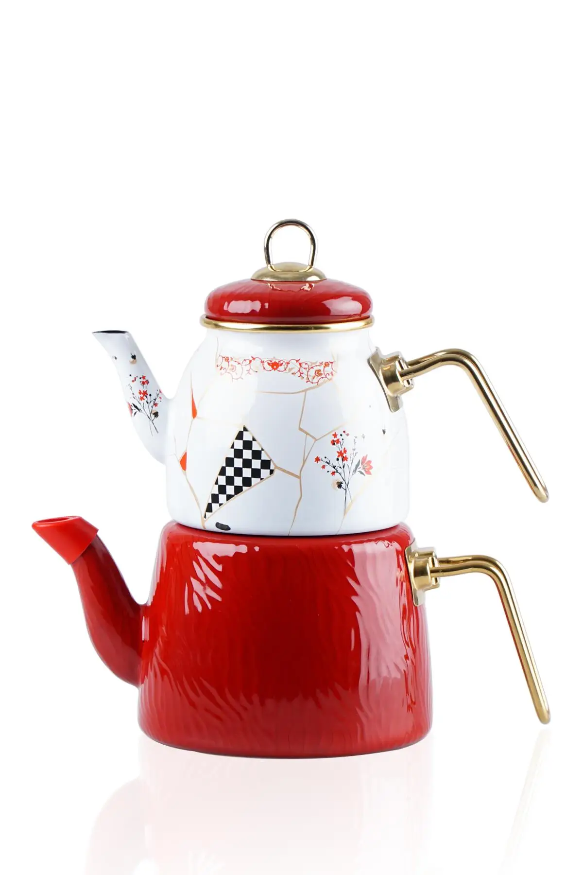 

ACAR EMSAN ROE ENAMEL KETTLE KIT KETTLE SET TEAPOT SET TEA MAKING SET ENAMEL METAL