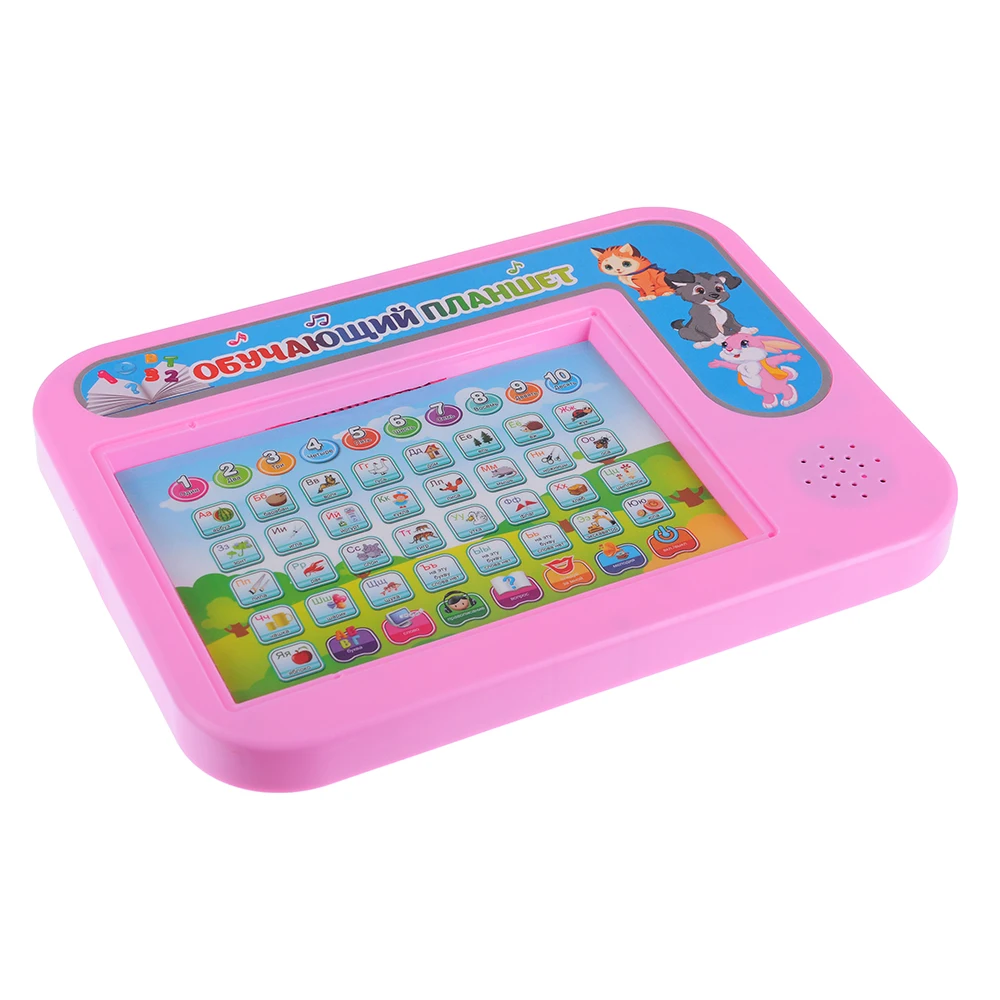 ИГРОЛЕНД ПЛАНШЕТ ОБУЧАЮЩИЙ С ДОСКОЙ ДЛЯ РИСОВАНИЯ ЗВУК 3AA ABS 23Х17Х2СМ 4 ДИЗАЙНА |