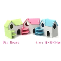 wooden hamster house pet sleeping castle with ladder toy pet house pet hideout hamster nest small animal supplies