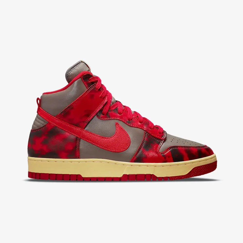 Оригинальные мужские и женские кроссовки Nike Dunk High 1985 красная кислотная стирка