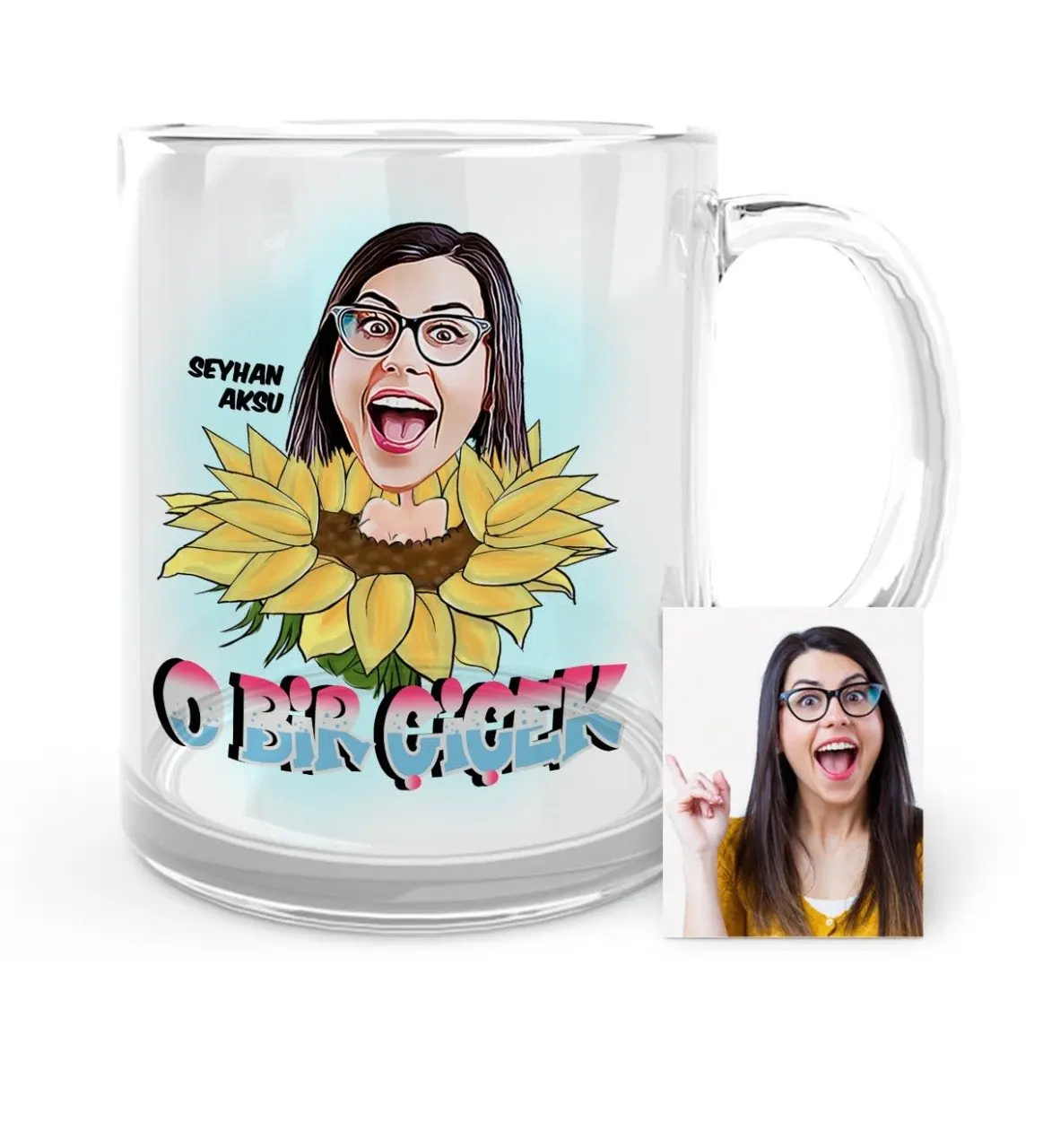 

Personalized Custom Women Day Theme Cartoon Glass Mug Cup-1