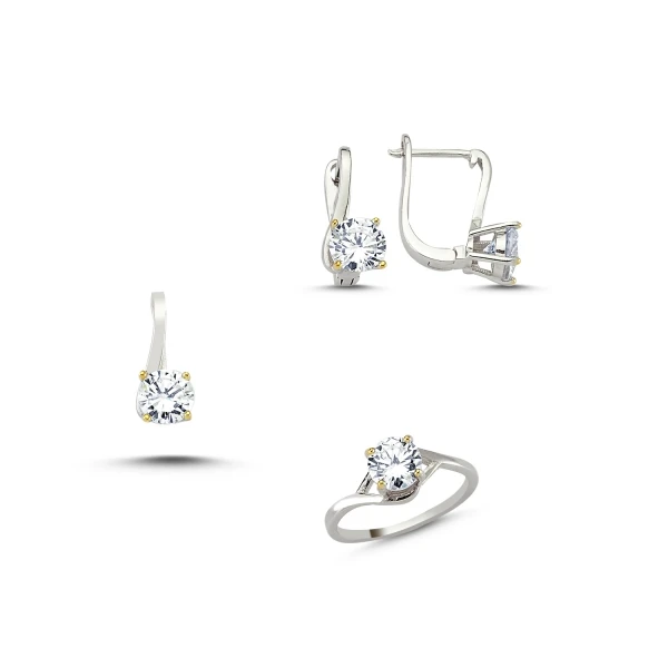 

Серебряный 925 пробы Циркон кубический цирконий двойной цвет набор