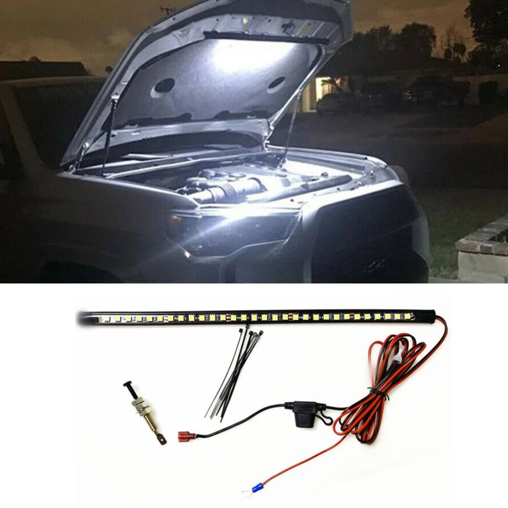 

Universal Under Hood LED Strips Light Bar Work Inspection Lamp Automatic on/off Switch Waterproof 12V For Car Truck Cargo SUV