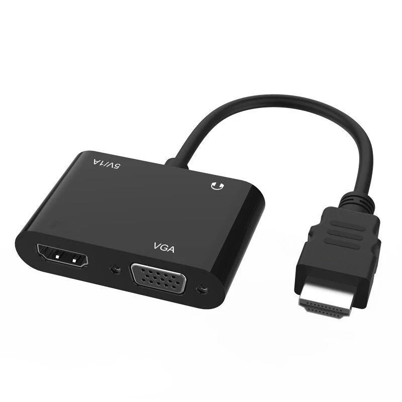 

Адаптер HDMI-совместимый с VGA 1080P HD TV, переходник с разъемом 3,5 мм HD TV на гнездовой разъем VGA