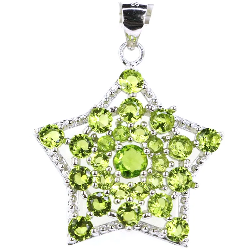 Купите 3 получите 1 бесплатно 30x23 мм Прекрасная звезда 2 9 г Зеленый перидот