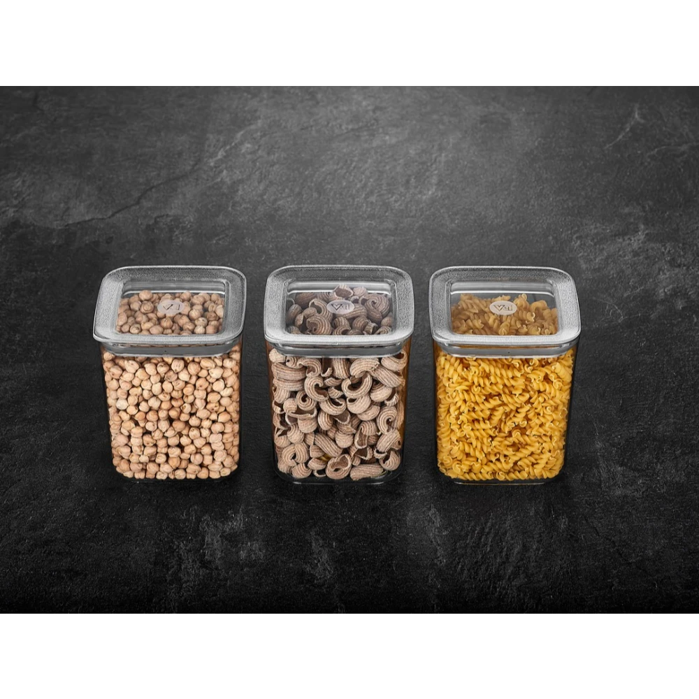 3/6/9/12Pcs Kitchen Food Storage Box Container Set Organizer Square Vacuum Lid Airtight Jars Pantry Noodle Legume Cereals Pasta | Дом и сад