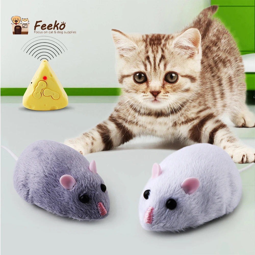 Беспроводная электронная игрушка для кошек плюшевая мышь интерактивные игрушки