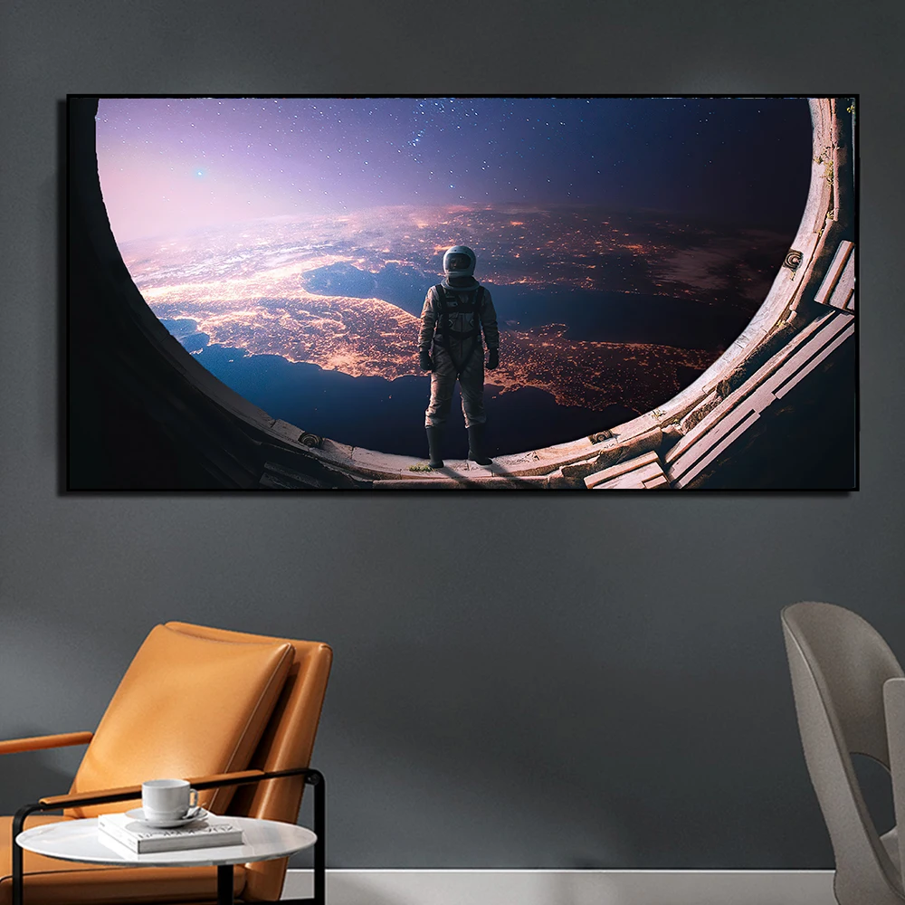 

New Canvas Painting Graffiti Astronaut Abstract Poster and Prints for Living Room Decoration Nordic Bar Cafe Home Decor Pictures