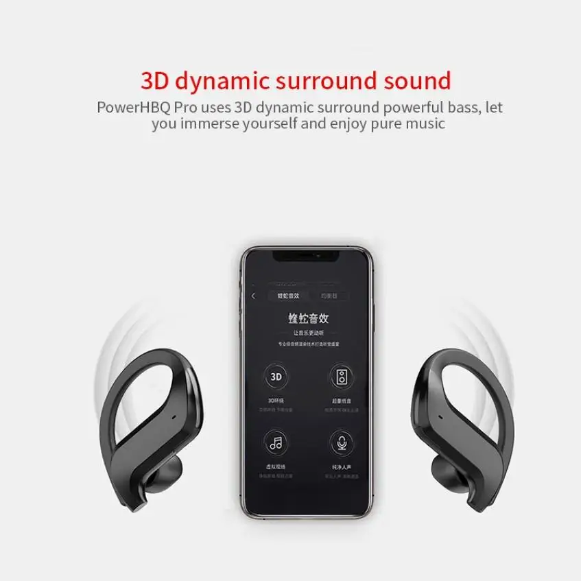 TWS бизнес беспроводные Bluetooth наушники с крючком спортивные Hifi звуковые игровая