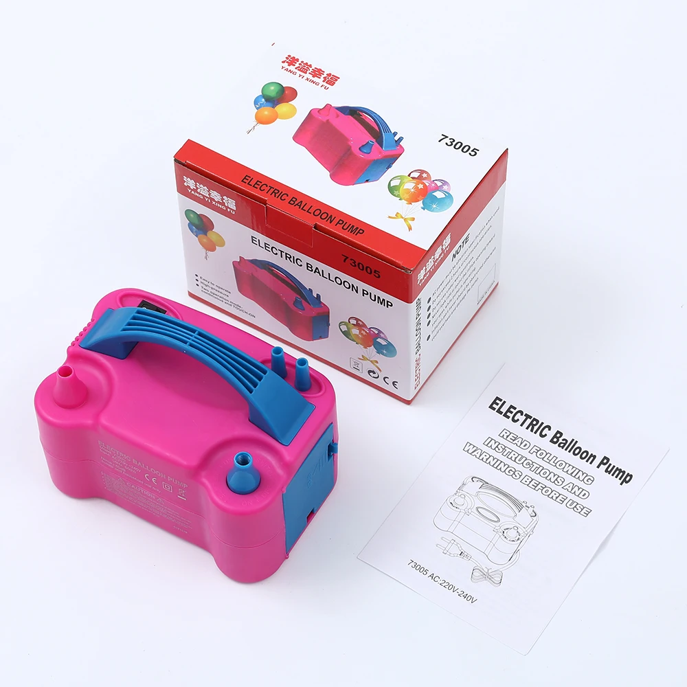 

220V Electric Pump Inflating Tool For Balloons, Portable Automatic Inflating Double-Hole Air Blowing Balloon Machine