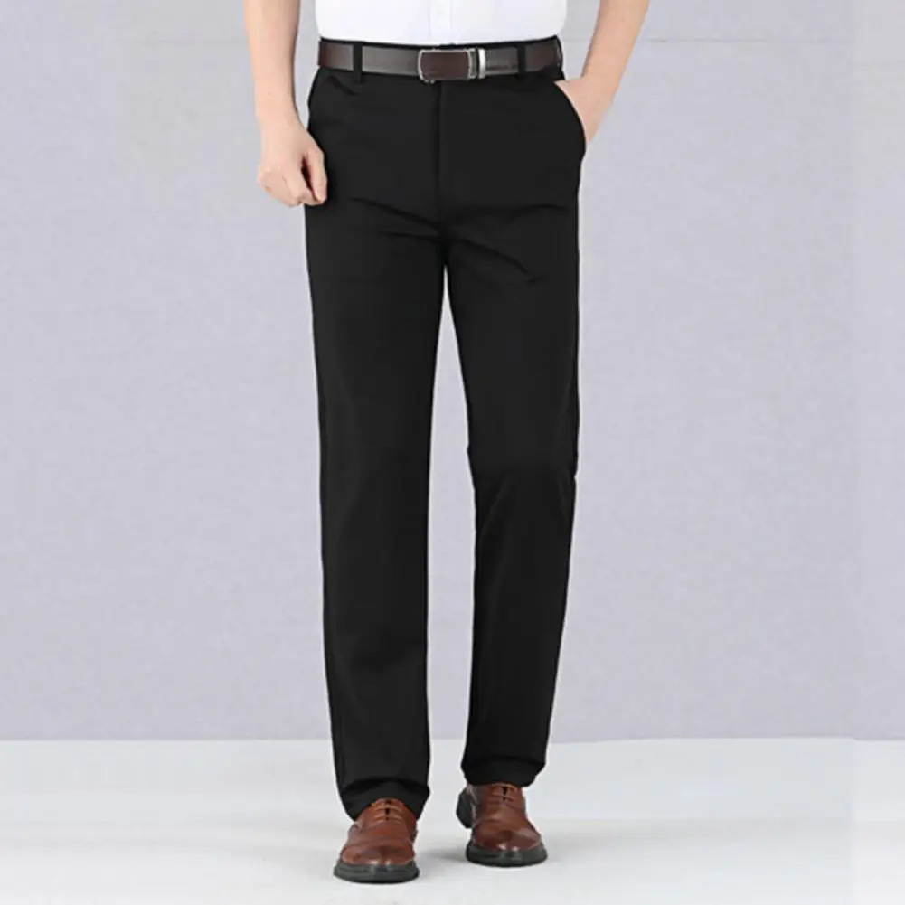 

Men Classic Pants Working Business Middle-aged Casual Summer Luxury Outdoor High Stretch Suit Pants Men Loose Classic Trousers