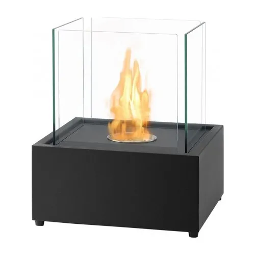 

Black Medium Square Ethanol Fireplace Room Office Home Decor Wedding, anniversary, birthday par