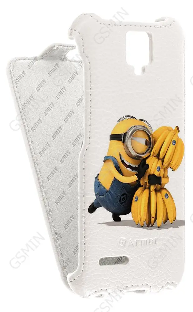 Кожаный чехол для Alcatel One Touch Idol 2 Mini L 6014X Armor Case (Белый) (Дизайн 1/1) - купить по