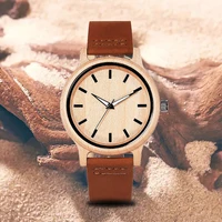 2022 fashion mens watch leather band business luxury men watches casual sports quartz wooden watch gift relogio masculino