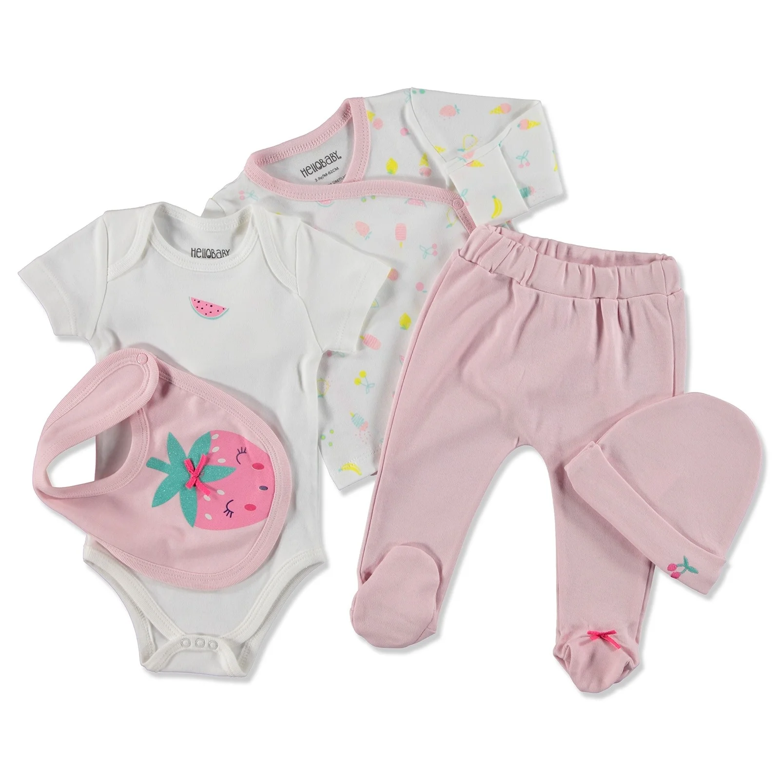 Ebebek HelloBaby/Летний Детский милый костюм с фруктами комплект со штанами| |