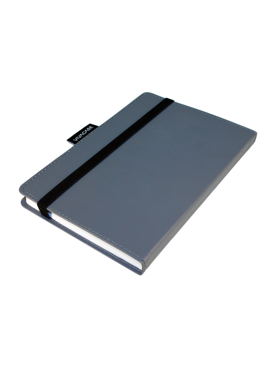 VIVACASE Ежедневник/блокнот недатир. в клетку ST.LIGHTS А5 140х205 256 стр кож cер(VNB-NNLGH01-gr)