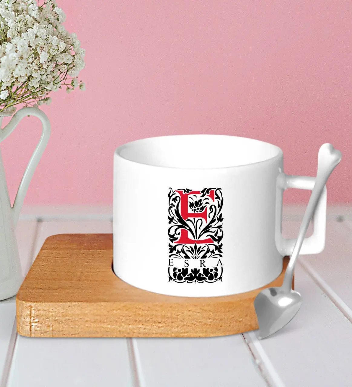 

Персонализированные буквенные деревянные альтлыклы керамические Fincan-7