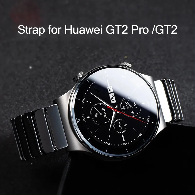 22mm Strap for Original Huawei Watch 3 Pro Ceramics Watch Band for GT 2 46mm Magic 2 GT2e Wrist Band For Samsung galaxy watch 3