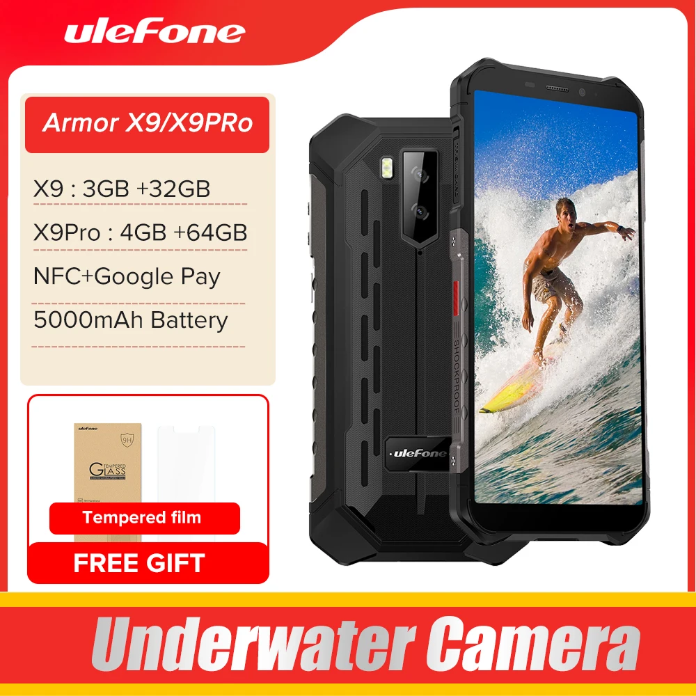 Ulefone Armor X9 / Pro Защищенный смартфон 4G LTE Android 11 3Гб 32Гб 5000мАч Водонепроницаемый NFC IP68