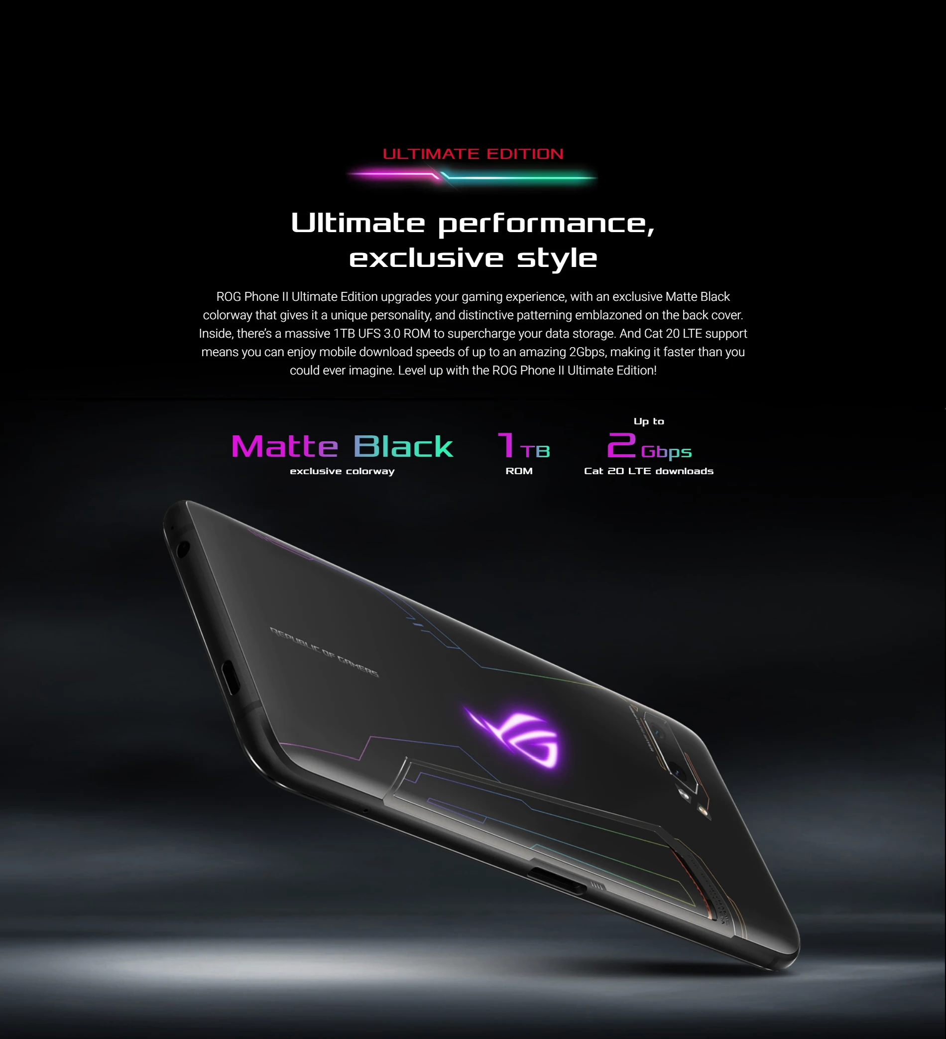 ASUS ROG Phone 2(ZS660KL) игровой телефон 8 Гб Оперативная память 128 Гб Встроенная память Snapdragon 855 плюс 6000 мАч NFC Android9.0 смартфон