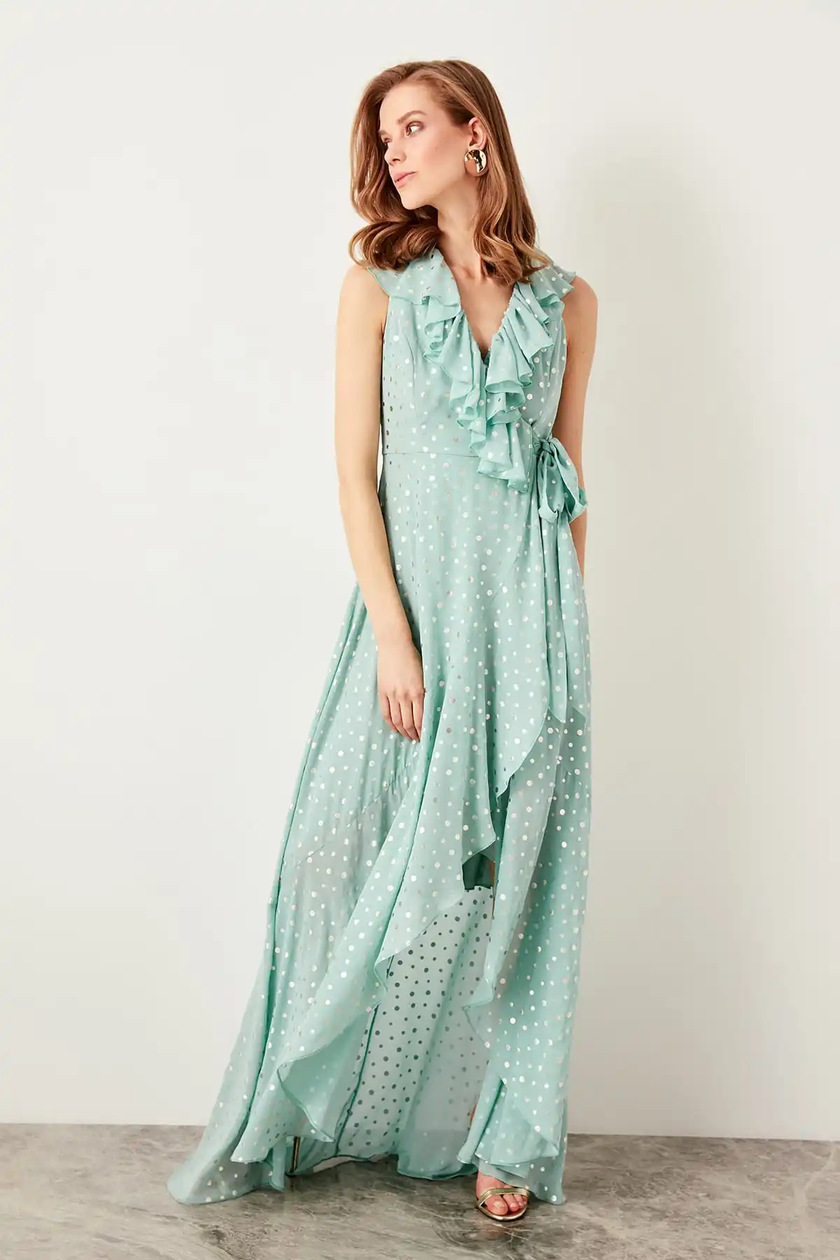 Trendyol/вечернее платье в горошек TPRSS19UT0045 | Свадьбы и торжества