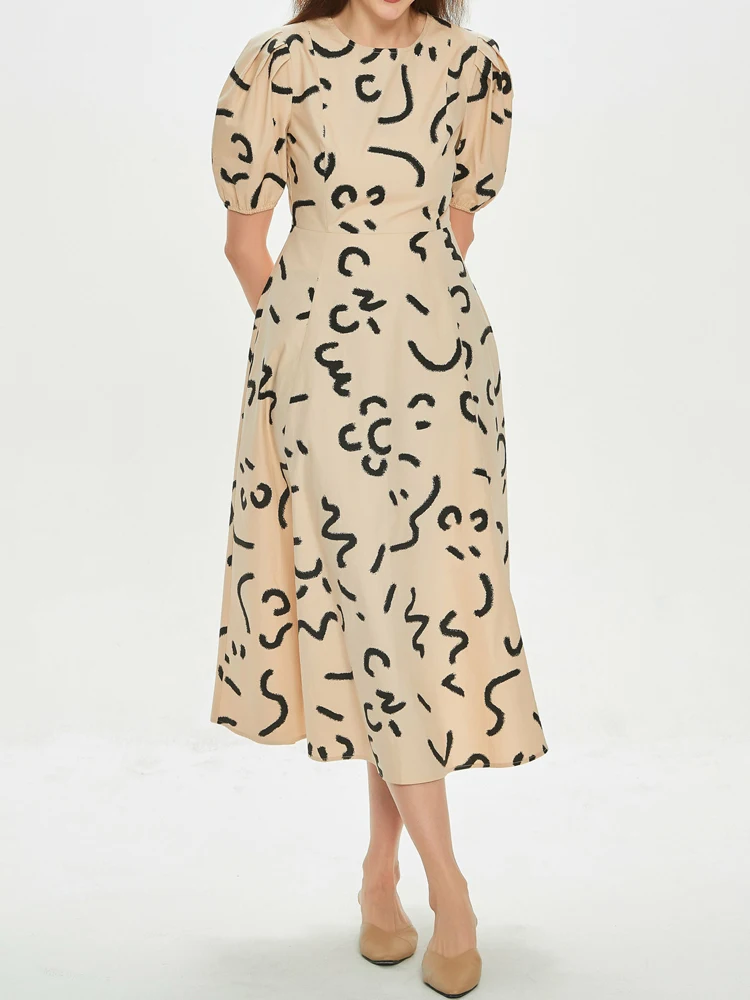 

Toppies Summer Puff Sleeve Maxi Dresses Women Irregular Line Elegant Ladies Dresses 2022
