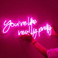 you are like really pretty neon sign custom neon light sign led custom pink light neon home room wall decoration ins shop deco