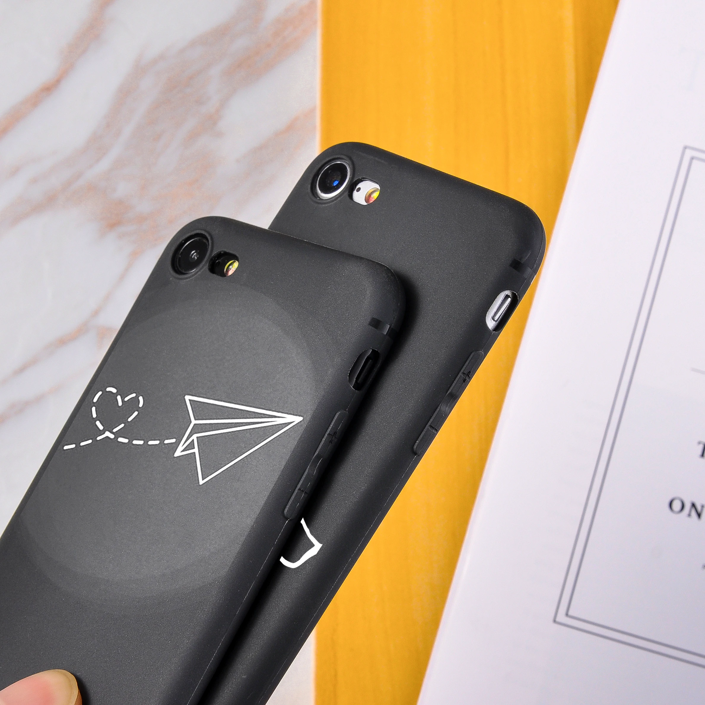 Милый простой чехол для телефона iPhone X XS MAX XR 11 Pro 7 8 6 6s Plus черный силиконовый мягкий