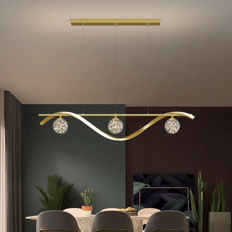 

2022 современная светодиодная люстра в скандинавском стиле для столовой, лампа для ресторана, внутреннего освещения, кухонного островка, домашний декор, стеклянный подвесной светильник