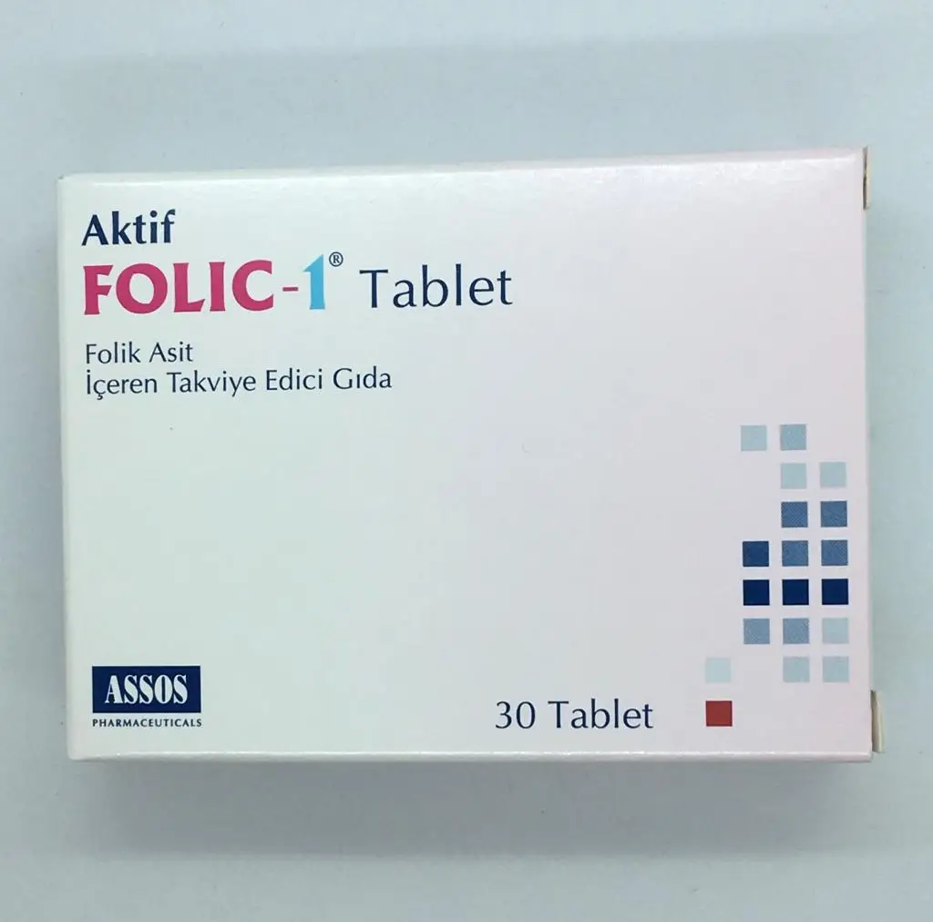 

Active Folic 1, Folic Acid Supplement Vitamin B9 30 Tablets Long Expiry Date