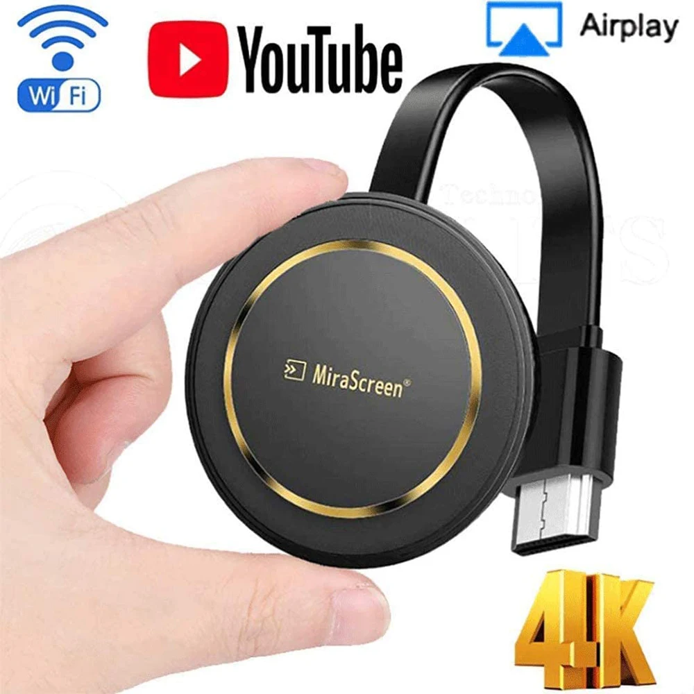 HDMI TV Stick 4K HDR беспроводной адаптер для дисплея Поддержка Google Chromecast Miracast DLNA Airplay Mi