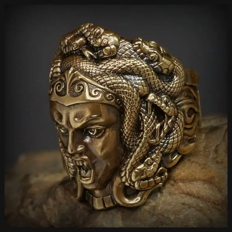 Кольцо &quotМедуза Горгона&quot латунь 16 - 21 р | Украшения и аксессуары