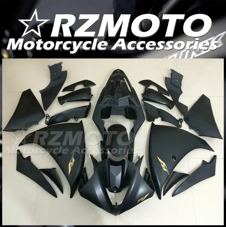 

New ABS Motorcycle Bike Whole Fairings Kit Fit for YAMAHA YZF - R1 2009 2010 2011 09 10 11 Bodywork set Custom Black Matte