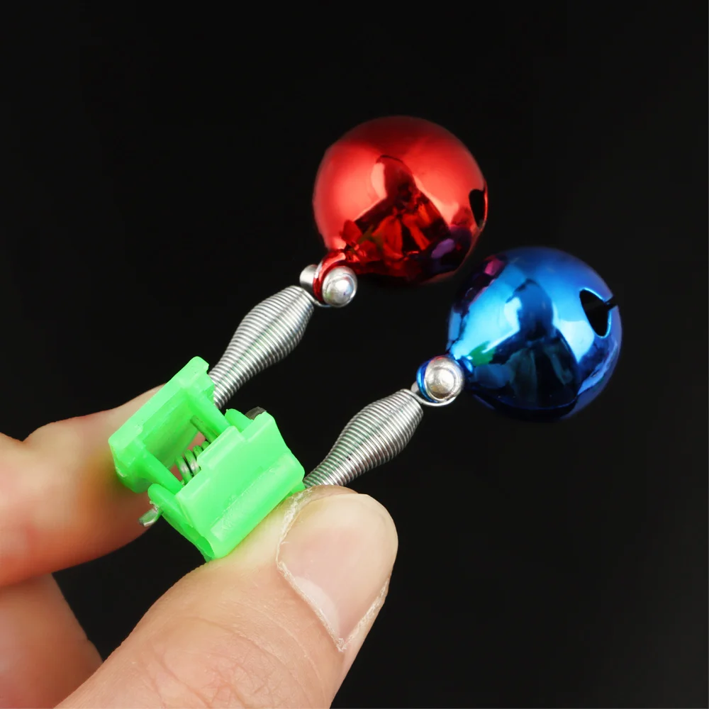 5 шт. спиральные колокольчики сигнализация поклевки рыболовный зажим двойные