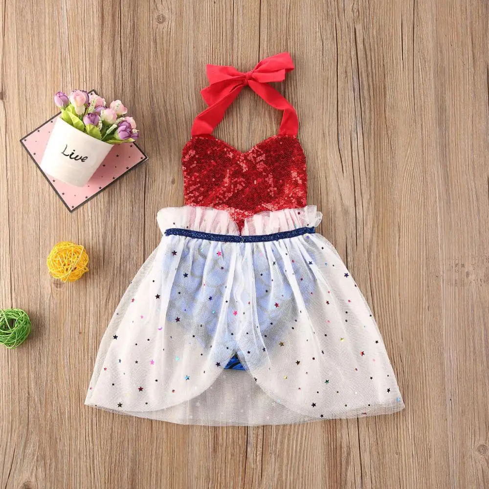 Боди для новорожденных девочек от 0 до 24 месяцев платье со звездами и блестками