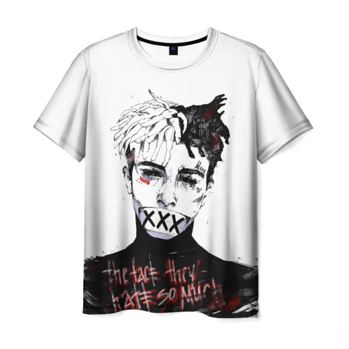 Мужская футболка 3D xxxtentacion | одежда