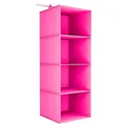 Органайзер для шкафа с 4 отделениями, розовый ящик для хранения